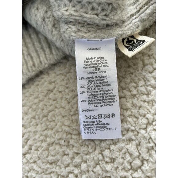 Madewell Womens Simone Wedge Wool Blend Sweater In Heather Gray Size S - Picture 5 of 7